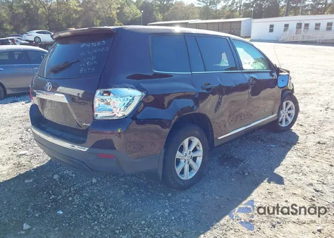 2012 Toyota Highlander Base V6 from USA, damaged, VIN 5TDBK3EHXCS158575